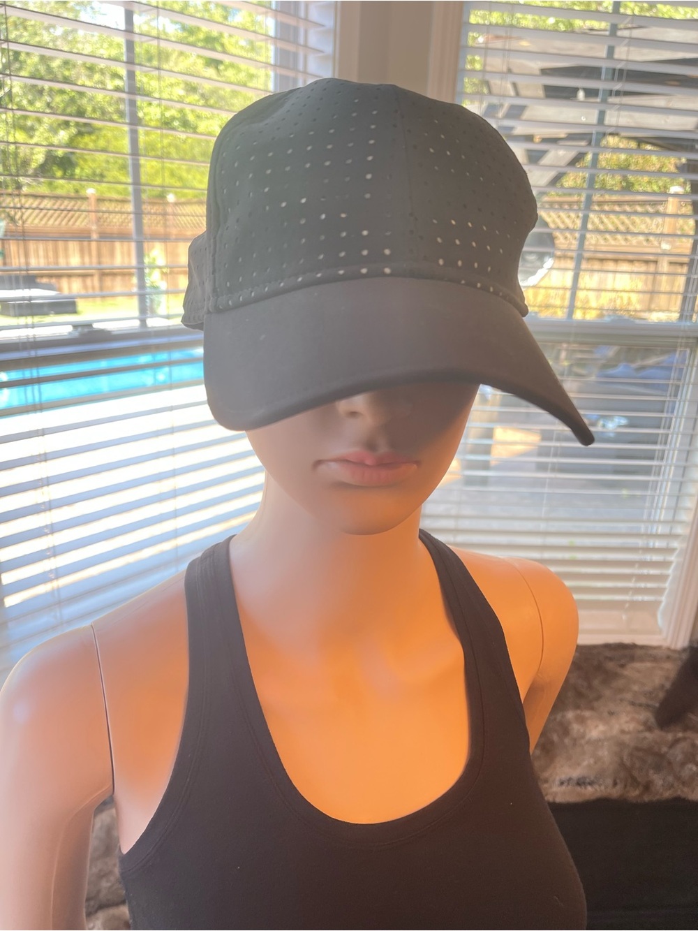 Lululemon Black Perforated Performance Baseball Cap